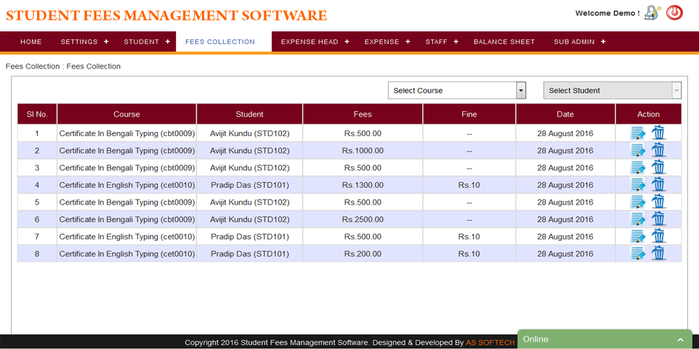 student fees management